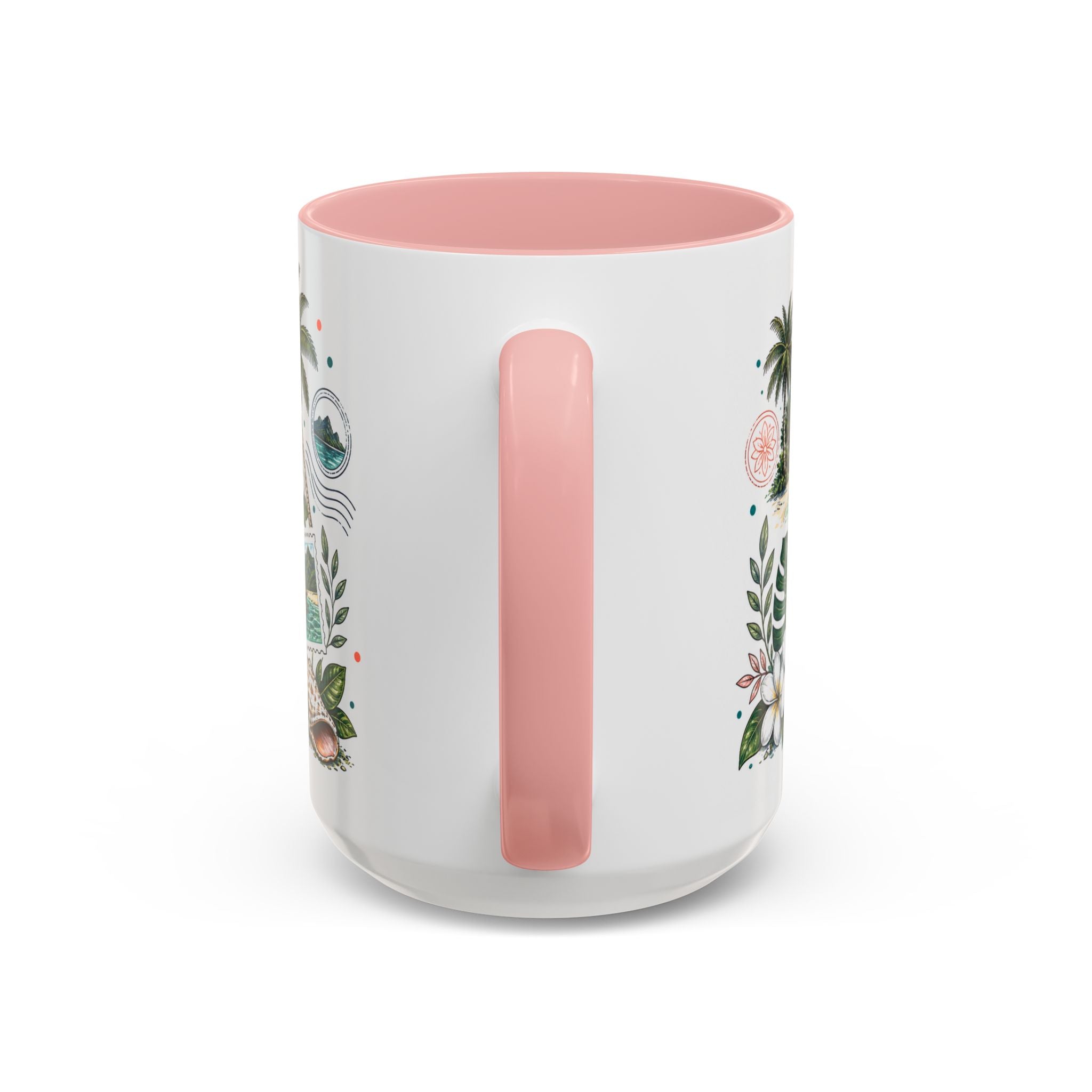 Tahiti Coffee Mug | Travel Destination Souvenir Gift | Accent Color Ceramic 11oz 15oz