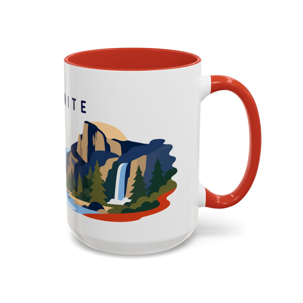 Yosemite Coffee Mug | Travel Destination Souvenir Gift | Accent Color Ceramic 11oz 15oz