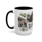 Ellora Caves Mug, India Travel Souvenir, Bucket List Gift, Accent Ceramic Coffee Mug 11oz 15oz