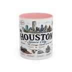 Houston Coffee Mug | Texas Souvenir City Gift | Accent Color Ceramic 11oz 15oz
