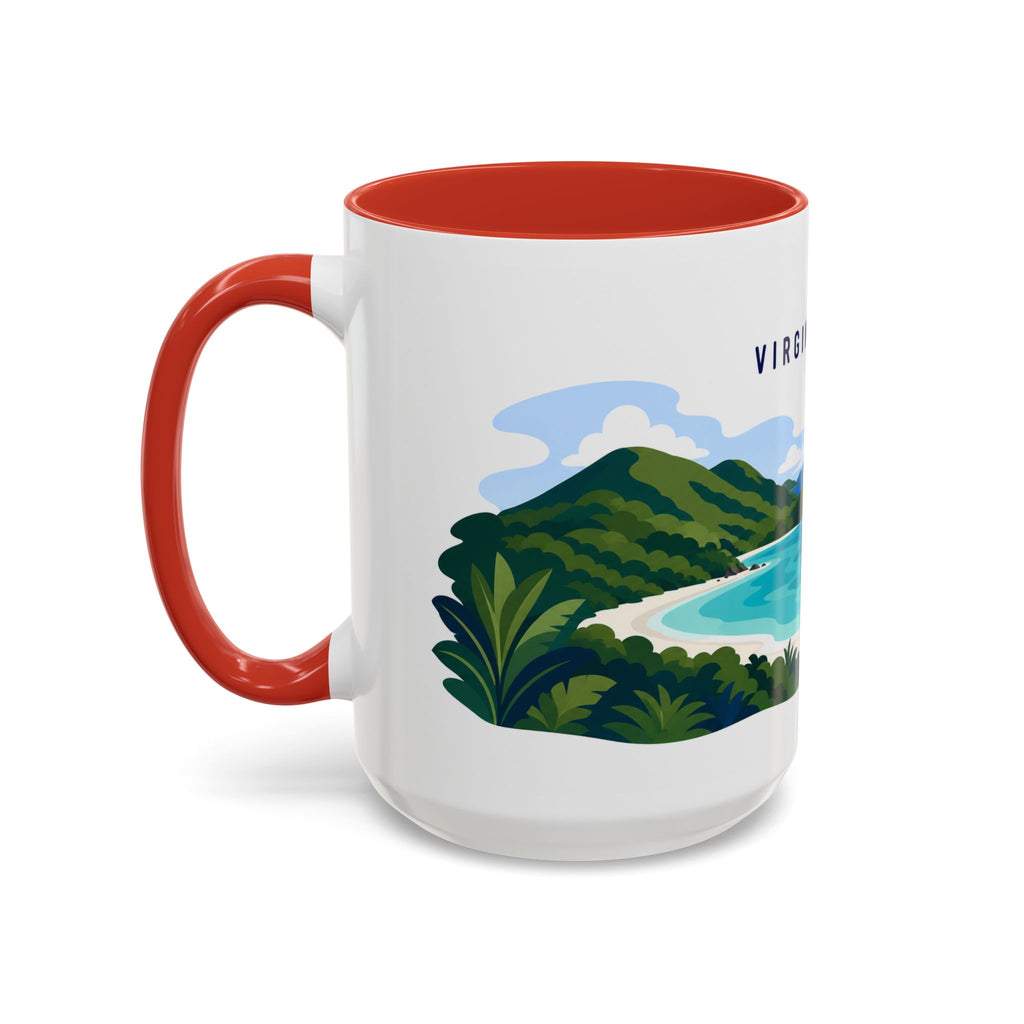Virgin Islands National Park Coffee Mug | Solid Color Block Park Souvenir | 11oz 15oz Accent Mug