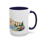 Rome Coffee Mug | Italy Travel Souvenir | Porcelain Decal City Gift | 11oz 15oz Accent Mug