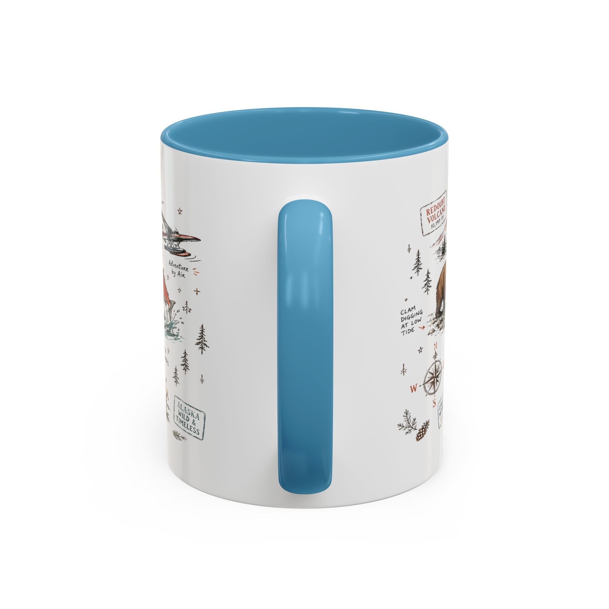 Lake Clark National Park Coffee Mug | Alaska Fly-in Wilderness Adventure Gift | Accent Color Ceramic 11oz 15oz