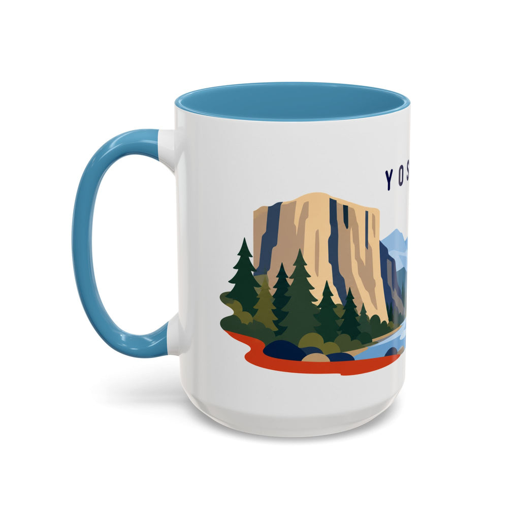 Yosemite Coffee Mug | Travel Destination Souvenir Gift | Accent Color Ceramic 11oz 15oz