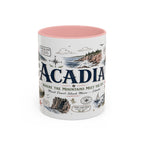 Acadia Coffee Mug | National Park Hiking Coastal Gift | Accent Color Ceramic 11oz 15oz