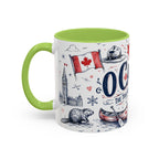 O Canada True North Coffee Mug | Canadian Pride Gift | Accent Color Ceramic 11oz 15oz
