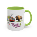 Oklahoma City Illustrated Travel Mug | City Souvenir Accent Coffee Mug | 11oz 15oz Ceramic Cup
