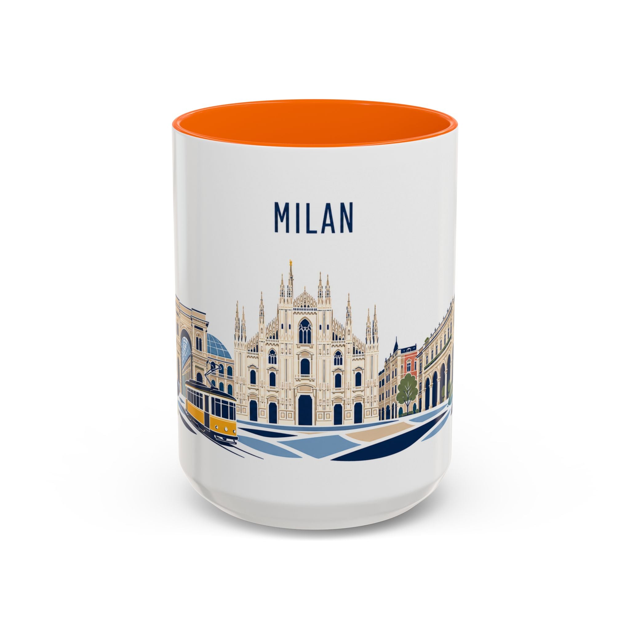 Milan Coffee Mug | Italy Travel Souvenir | Porcelain Decal City Gift | 11oz 15oz Accent Mug