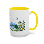 Libra Zodiac Coffee Mug | Scales and Rose Design | Astrology Birthday Gift | 11 oz 15 oz Ceramic Accent Mug