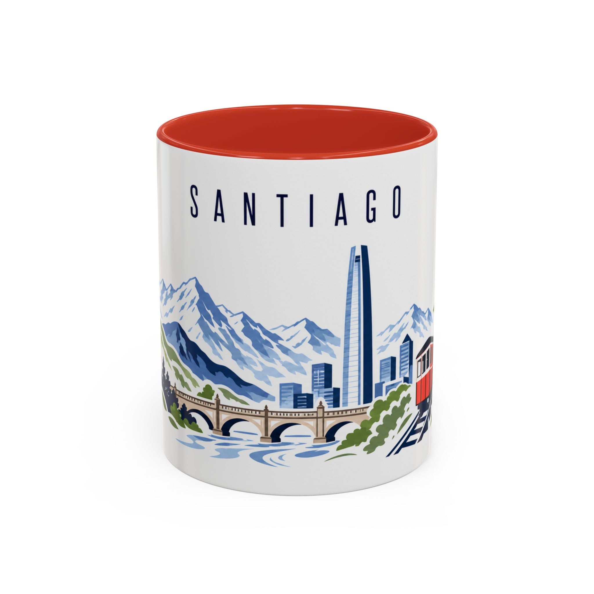 Santiago Coffee Mug | Chile Travel Souvenir | Porcelain Decal City Gift | 11oz 15oz Accent Mug