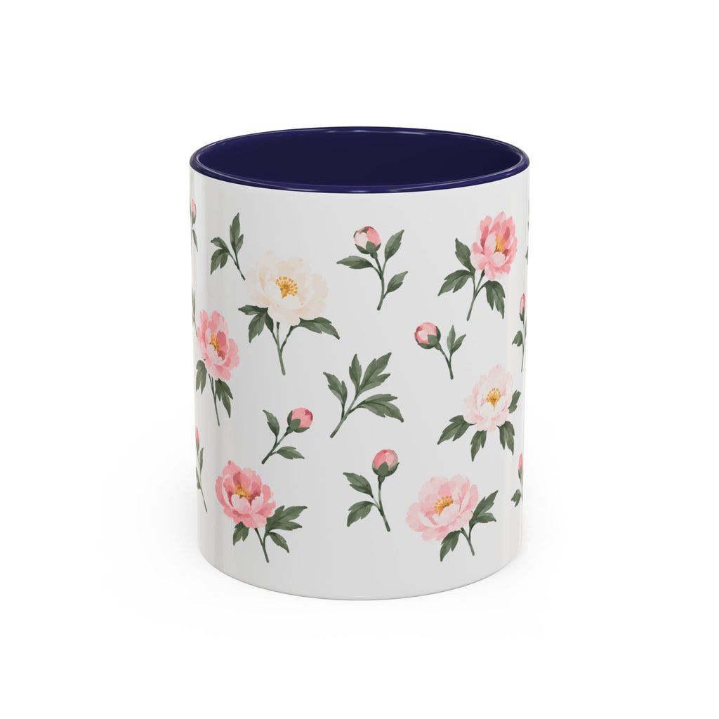 Indiana Peony Mug, State Flower Floral Coffee Cup, 11oz Botanical Gift