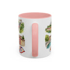 Lyon Illustrated Travel Mug | City Souvenir Accent Coffee Mug | 11oz 15oz Ceramic Cup