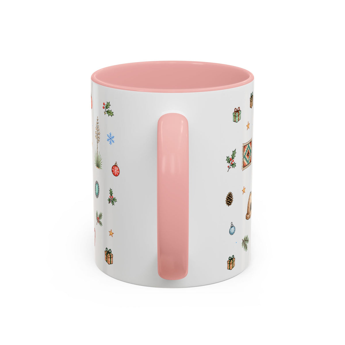 Santa Fe Christmas Mug | Watercolor City Souvenir | Ceramic Coffee Cup (11oz 15oz)
