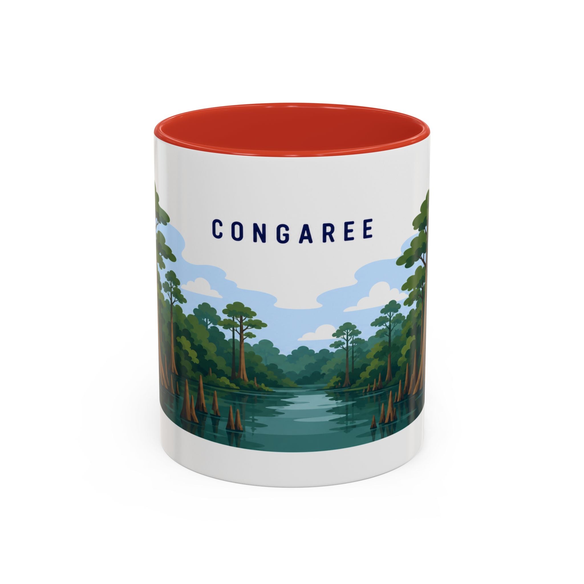Congaree National Park Coffee Mug | Solid Color Block Park Souvenir | 11oz 15oz Accent Mug