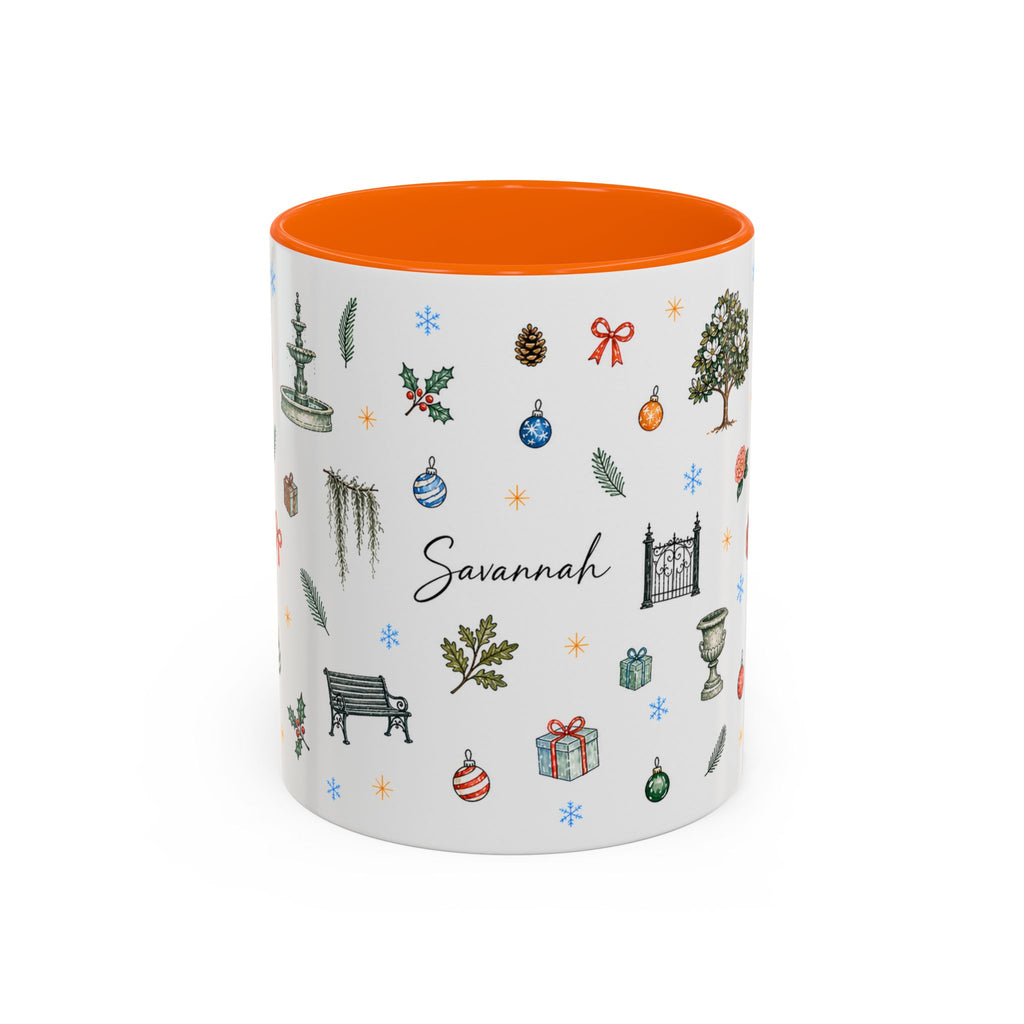 Savannah Christmas Mug | Watercolor City Souvenir, Travel Memories Cup
