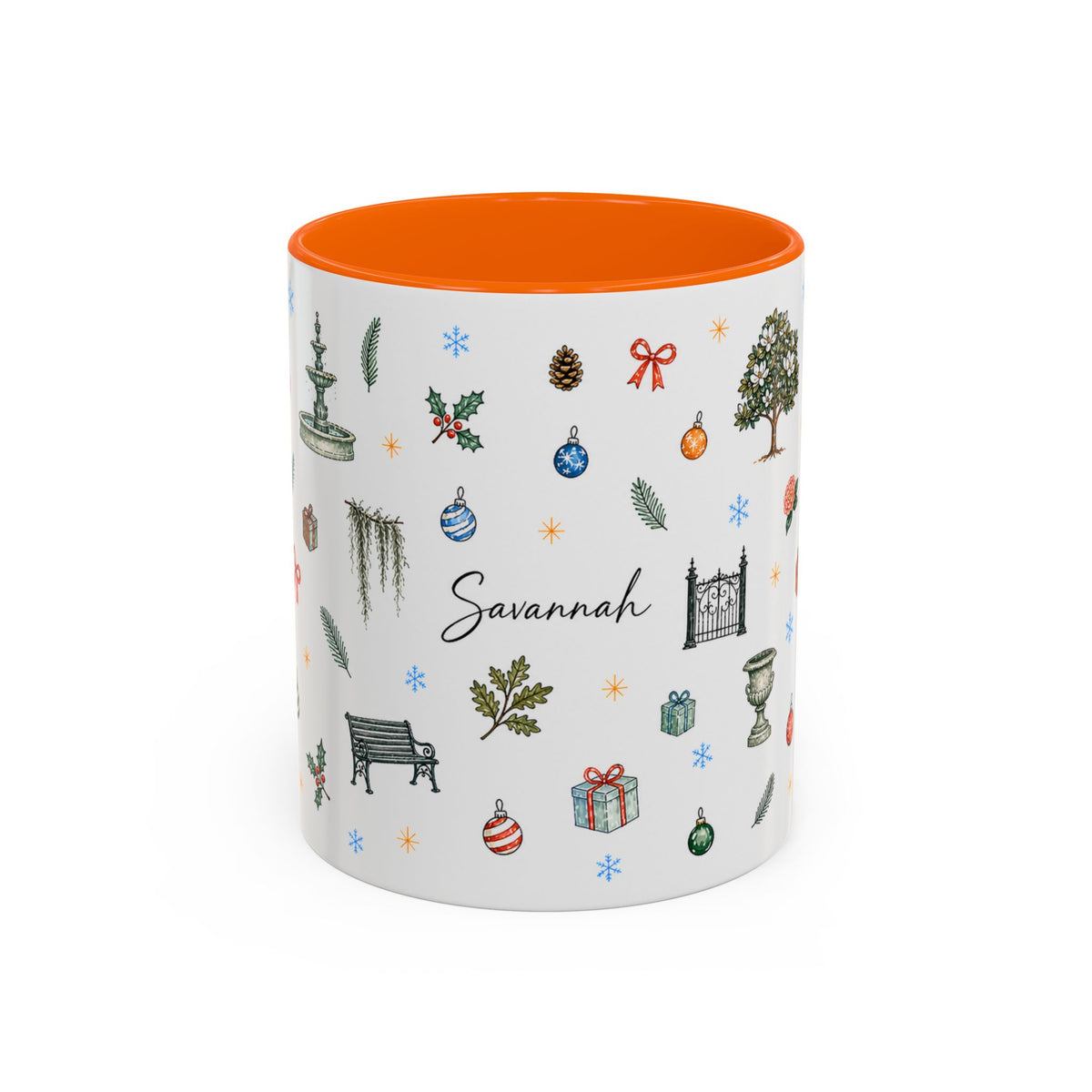 Savannah Christmas Mug | Watercolor City Souvenir, Travel Memories Cup