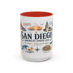 San Diego Coffee Mug | California Souvenir City Gift | Accent Color Ceramic 11oz 15oz