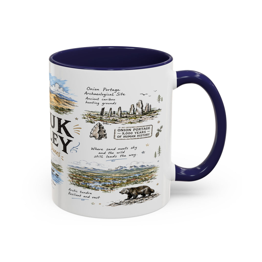 Kobuk Valley National Park Coffee Mug | Alaska Arctic Sand Dunes Gift | Accent Color Ceramic 11oz 15oz