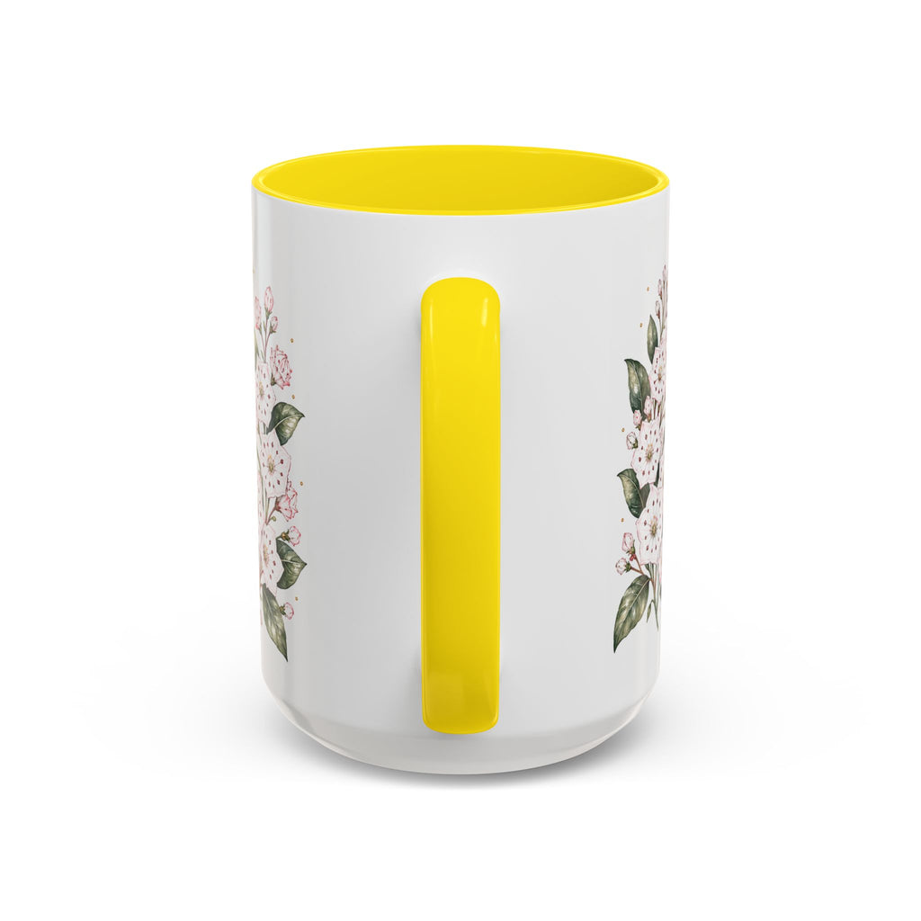 Connecticut State Map Mug | Botanical Accent Coffee Cup (11oz 15oz)