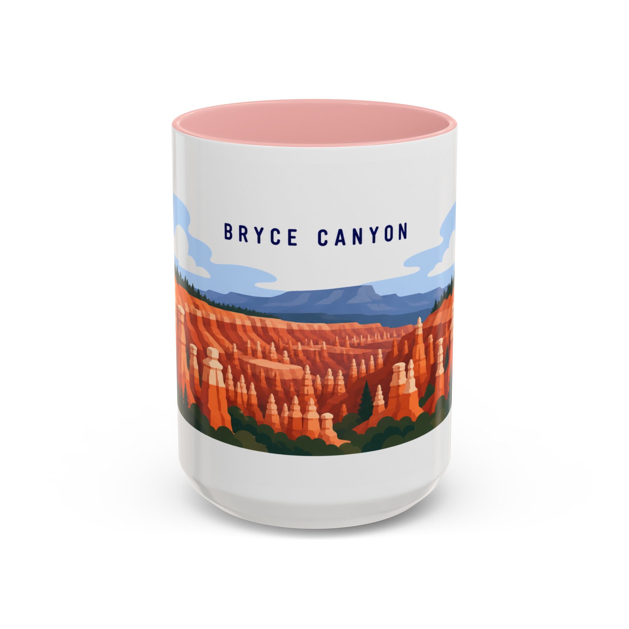 Bryce Canyon National Park Coffee Mug | Solid Color Block Park Souvenir | 11oz 15oz Accent Mug