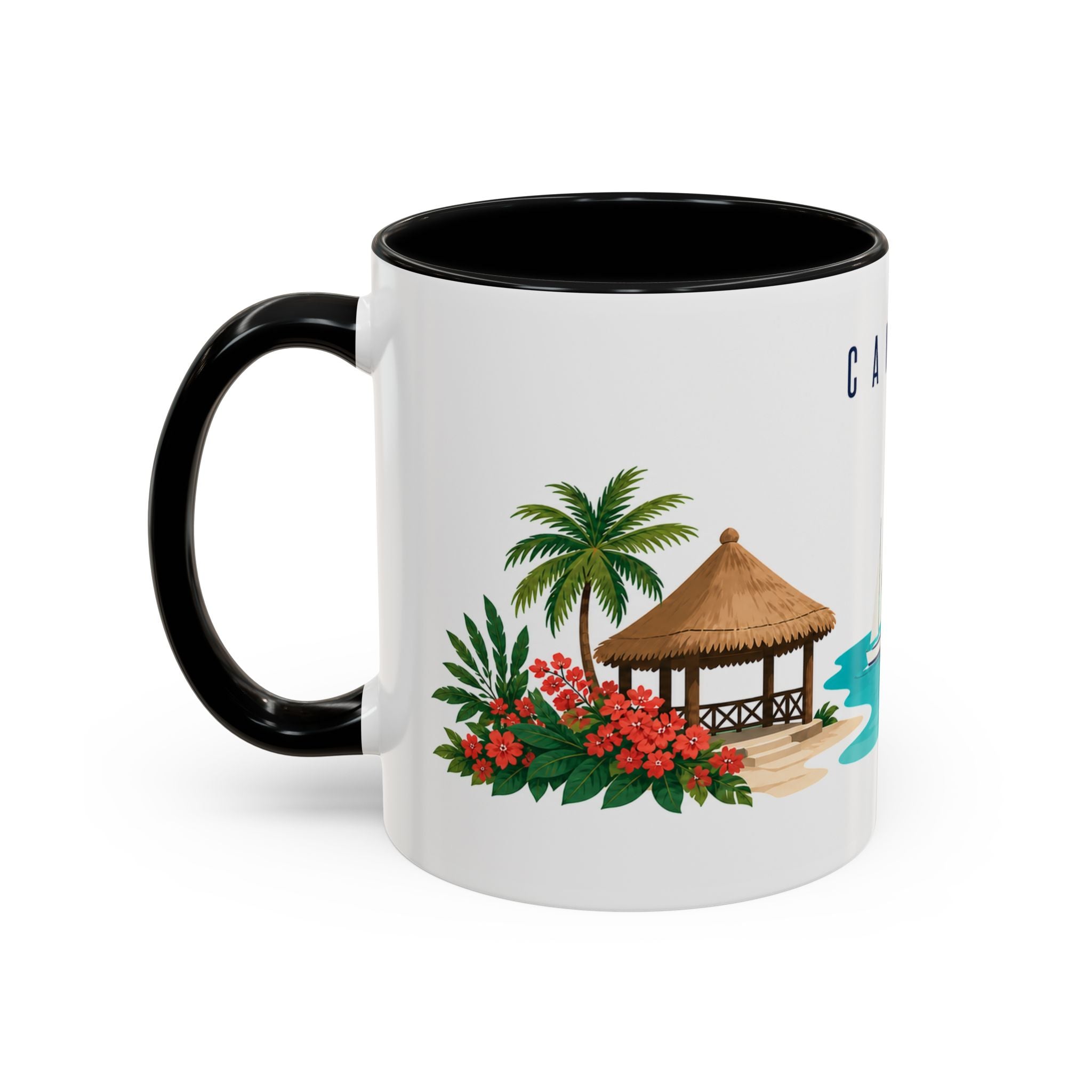 Cancún Coffee Mug | Mexico Travel Souvenir | Porcelain Decal City Gift | 11oz 15oz Accent Mug