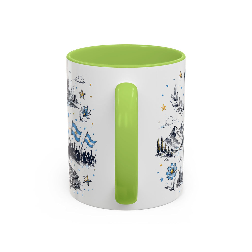Argentina Soccer Coffee Mug | Soccer Fan Gift | Accent Color Ceramic 11oz 15oz Match Day Cup
