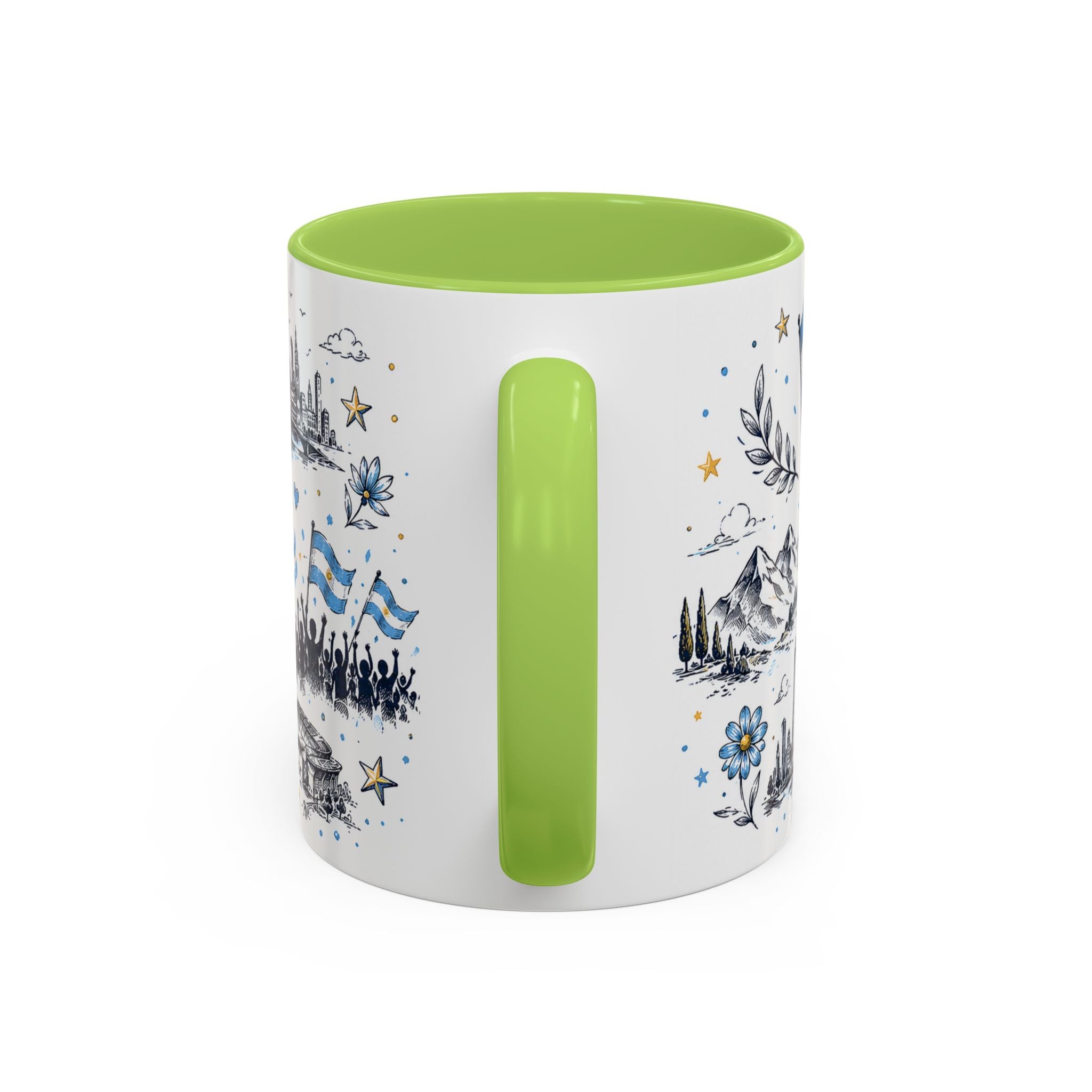 Argentina Soccer Coffee Mug | Soccer Fan Gift | Accent Color Ceramic 11oz 15oz Match Day Cup