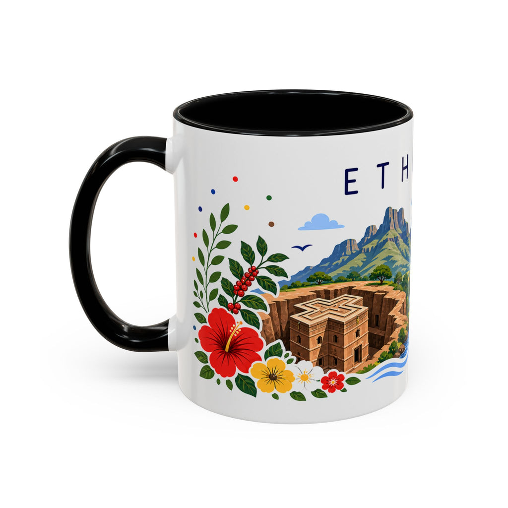 Ethiopia Coffee Mug | Travel Souvenir Accent Mug | Place Gift Ceramic Cup 11oz 15oz