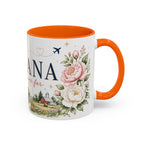 Indiana State Mug | Moving Away, Long Distance Friendship Gift | Botanical Map Accent Cup