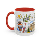 Athens Travel Mug | European City Souvenir Accent Coffee Mug | 11oz 15oz Ceramic Cup
