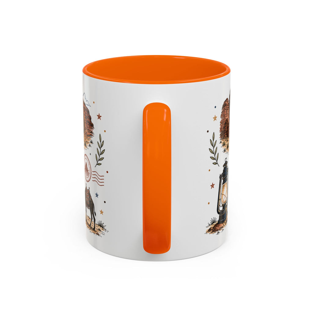Wadi Rum Coffee Mug | Travel Destination Souvenir Gift | Accent Color Ceramic 11oz 15oz