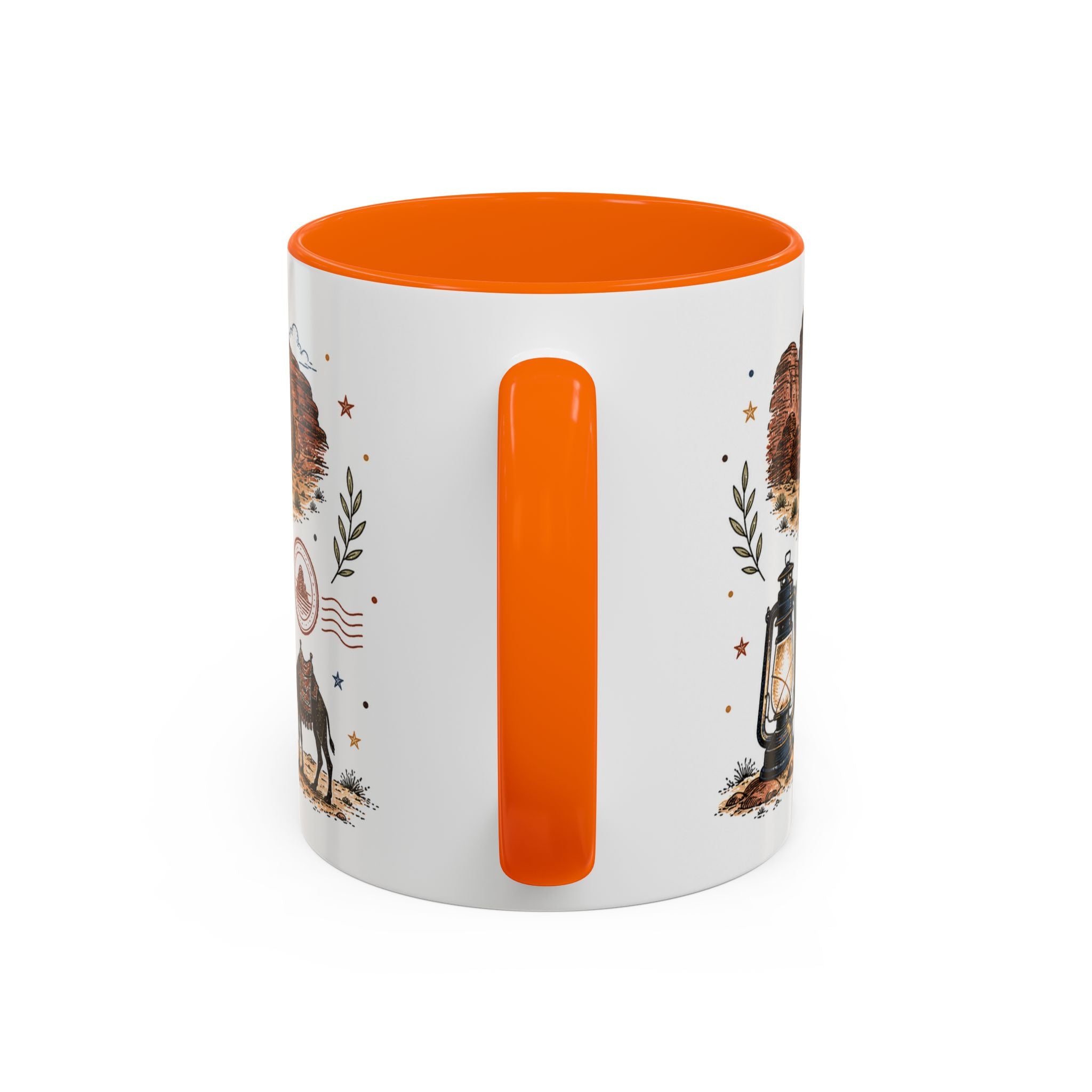 Wadi Rum Coffee Mug | Travel Destination Souvenir Gift | Accent Color Ceramic 11oz 15oz