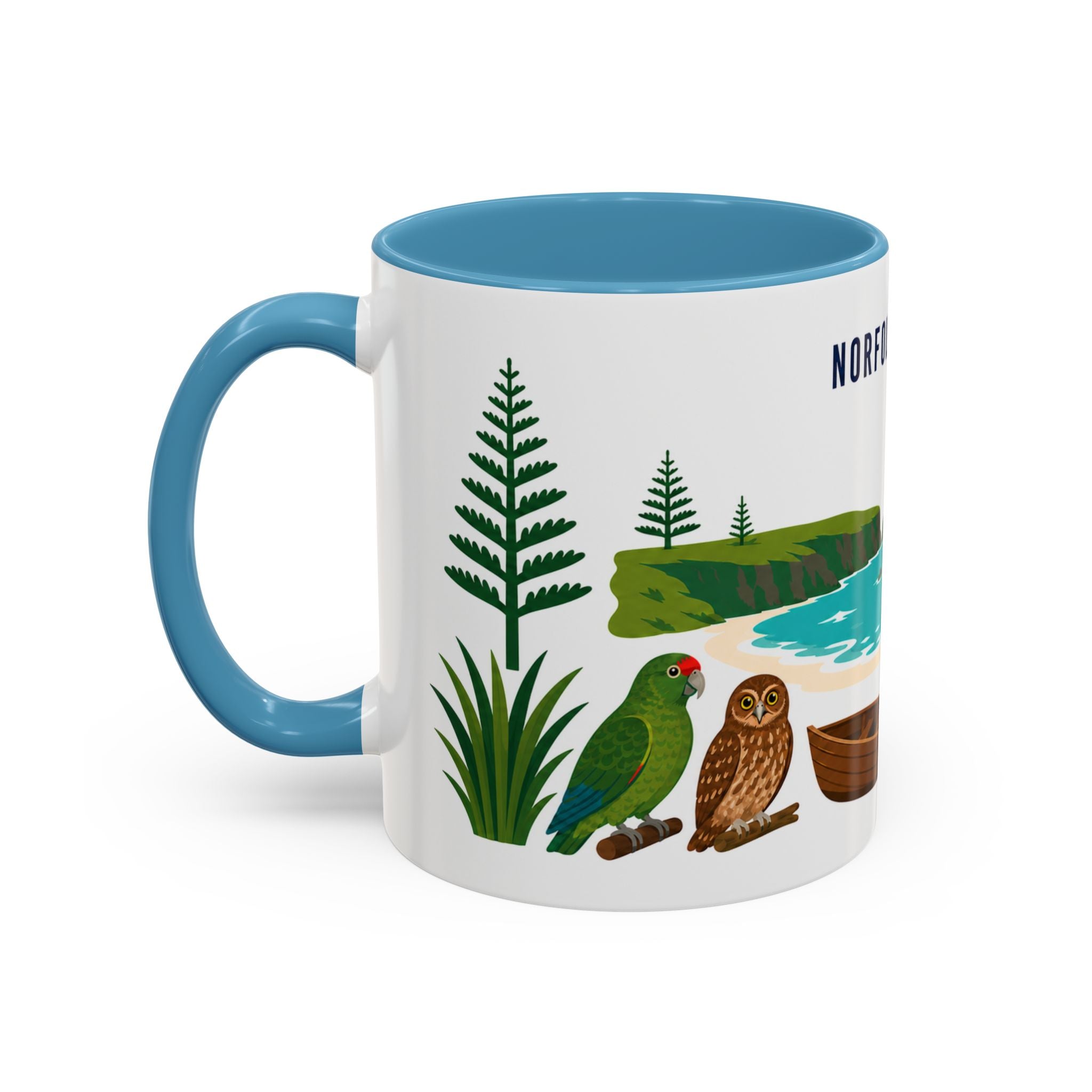 Norfolk Island Coffee Mug | Travel Souvenir Accent Mug | Country Gift Ceramic Cup 11oz 15oz