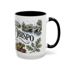 San Luis Obispo Coffee Mug | United States Travel Souvenir | Vintage Illustrated City Gift | 11 oz 15 oz Accent Mug