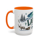 Lapland Coffee Mug | Travel Destination Souvenir Gift | Accent Color Ceramic 11oz 15oz