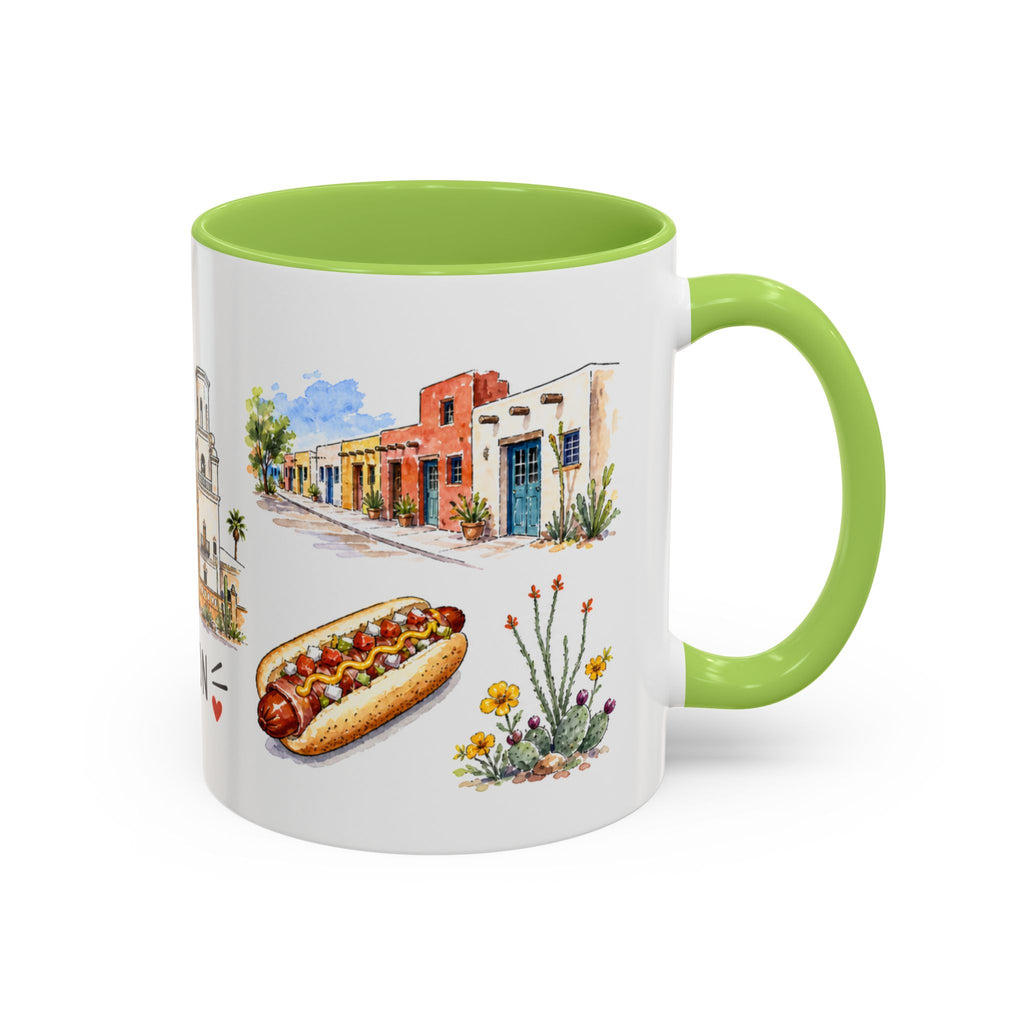 Tucson Illustrated Travel Mug | City Souvenir Accent Coffee Mug | 11oz 15oz Ceramic Cup