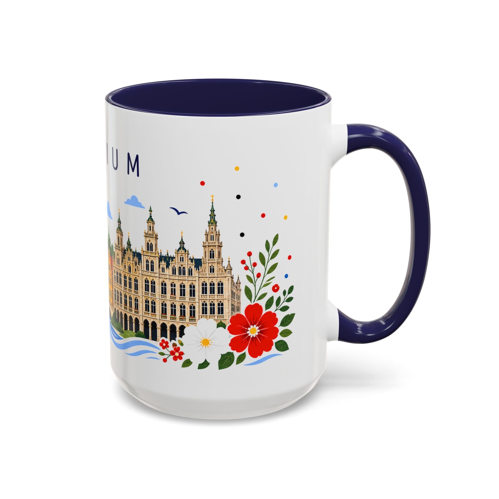 Belgium Coffee Mug | Travel Souvenir Accent Mug | Place Gift Ceramic Cup 11oz 15oz