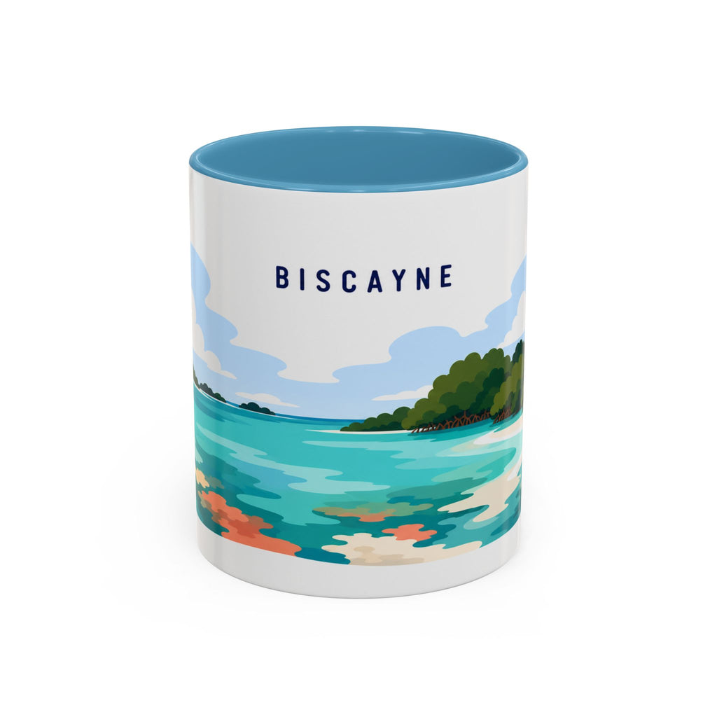 Biscayne National Park Coffee Mug | Solid Color Block Park Souvenir | 11oz 15oz Accent Mug