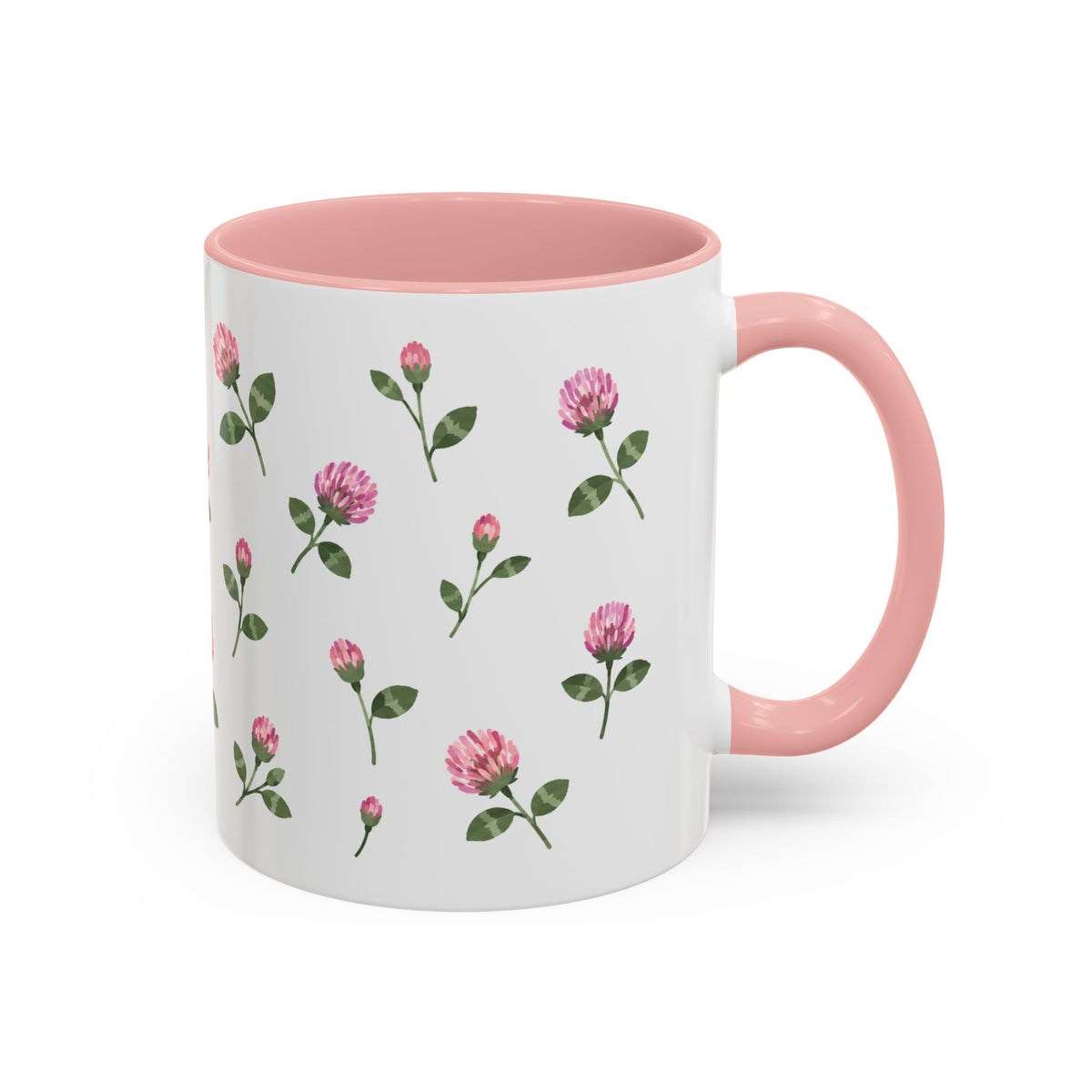 Vermont Red Clover Mug, State Flower Floral Coffee Cup, 11oz Botanical Gift