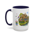 Giethoorn Illustrated Travel Mug | Netherlands Souvenir Accent Coffee Mug | 11oz 15oz Ceramic Cup