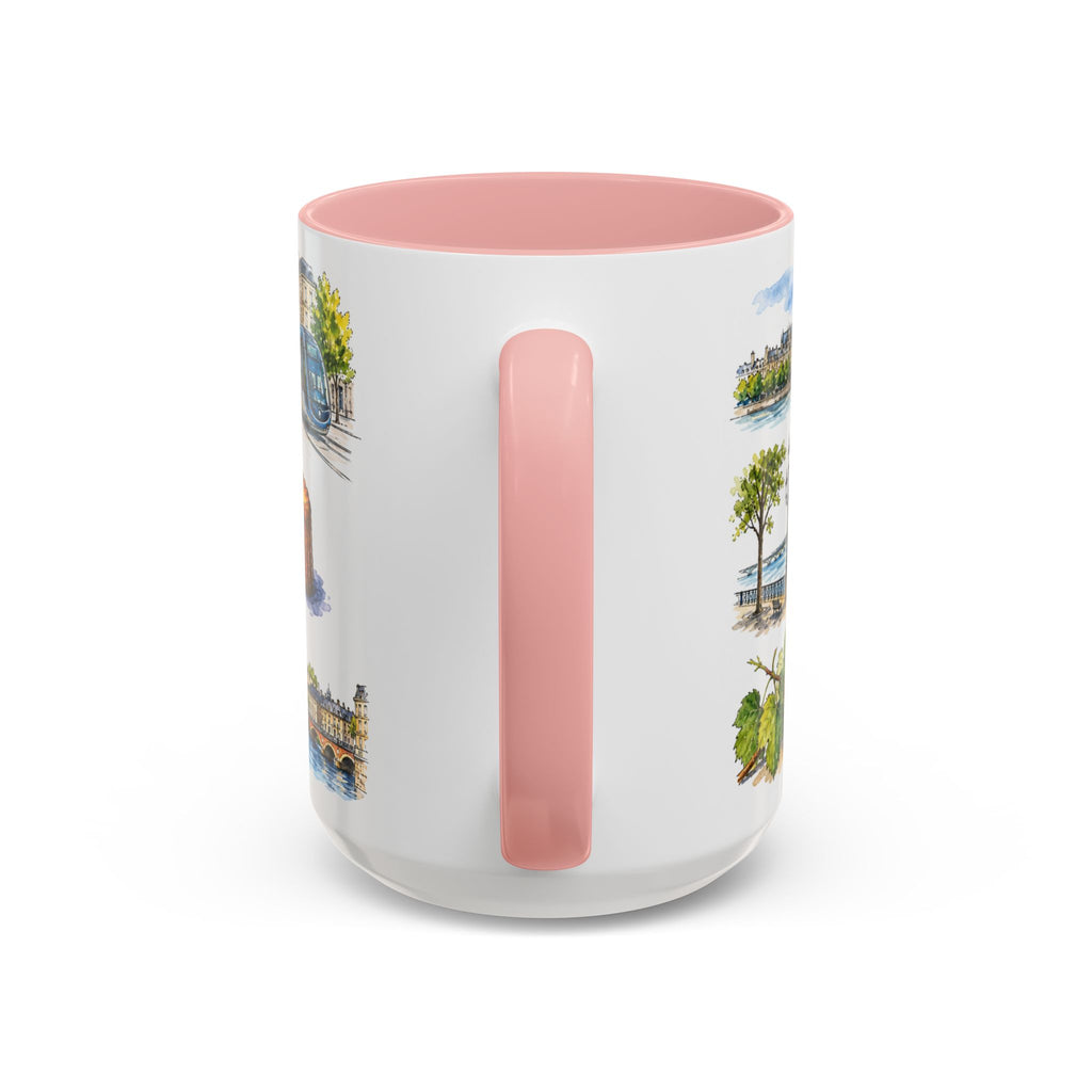 Bordeaux Illustrated Travel Mug | City Souvenir Accent Coffee Mug | 11oz 15oz Ceramic Cup