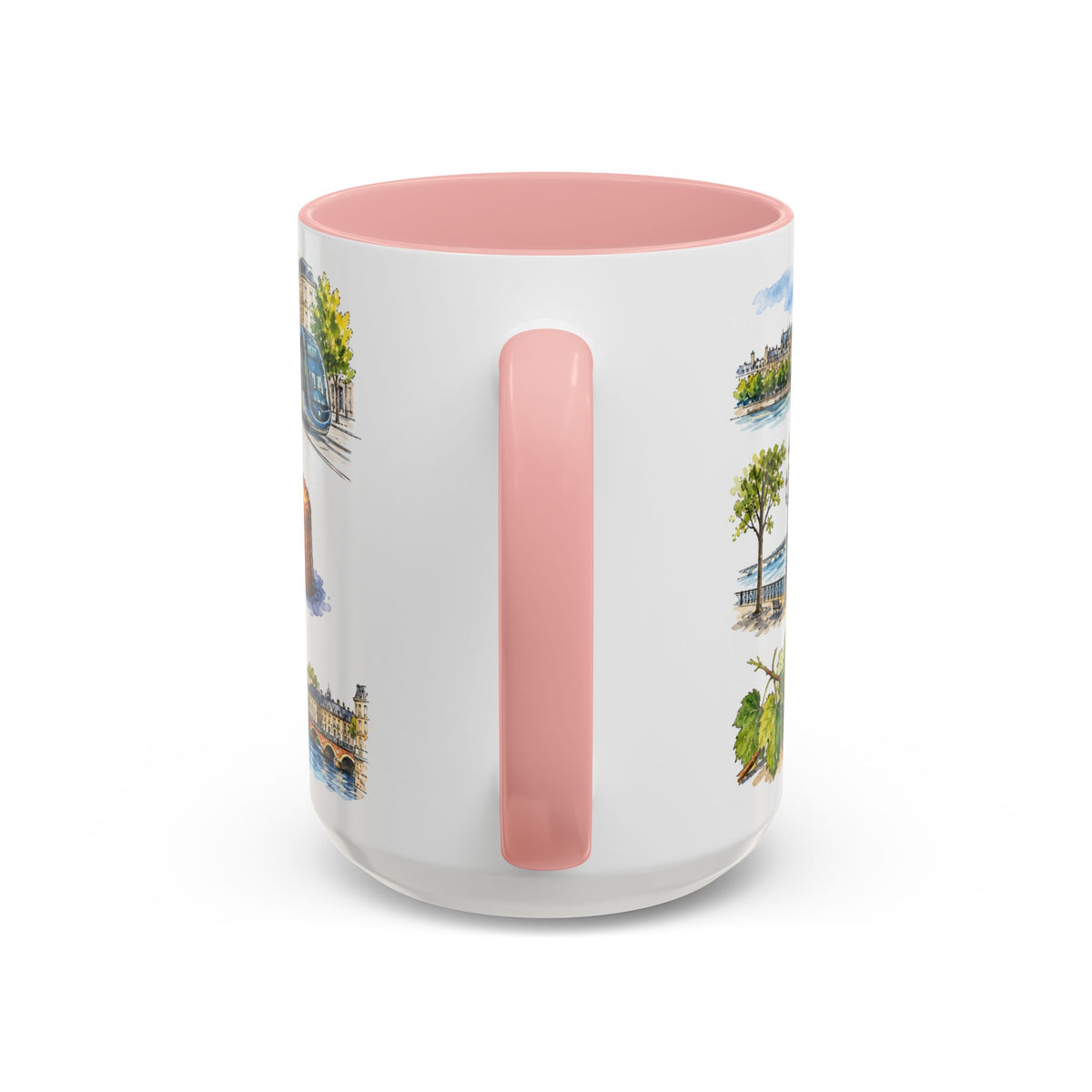 Bordeaux Illustrated Travel Mug | City Souvenir Accent Coffee Mug | 11oz 15oz Ceramic Cup