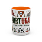 Portugal Soccer Coffee Mug | World Cup Fan Gift | Accent Color Ceramic 11oz 15oz Match Day Cup