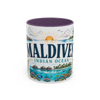 Maldives Coffee Mug | Travel Destination Souvenir Gift | Accent Color Ceramic 11oz 15oz