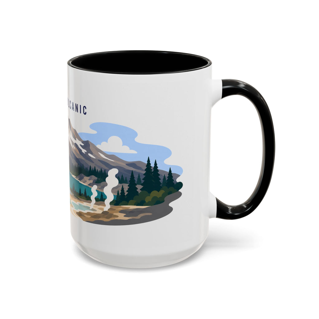 Lassen Volcanic National Park Coffee Mug | Solid Color Block Park Souvenir | 11oz 15oz Accent Mug