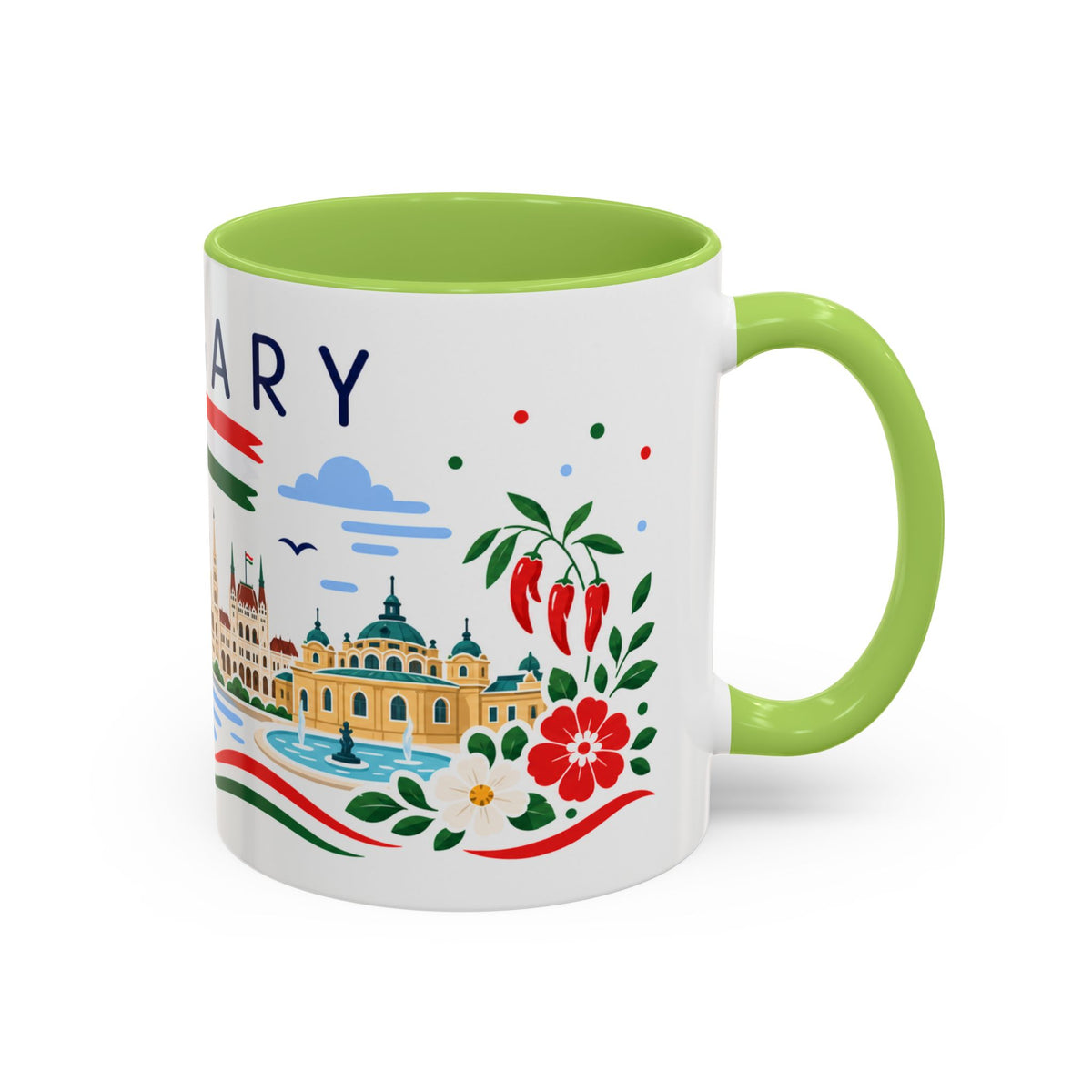 Hungary Coffee Mug | Travel Souvenir Accent Mug | Country Gift Ceramic Cup 11oz 15oz