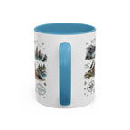 Kenai Fjords National Park Coffee Mug | Alaska Coastal Wildlife Hiking Gift | Accent Color Ceramic 11oz 15oz