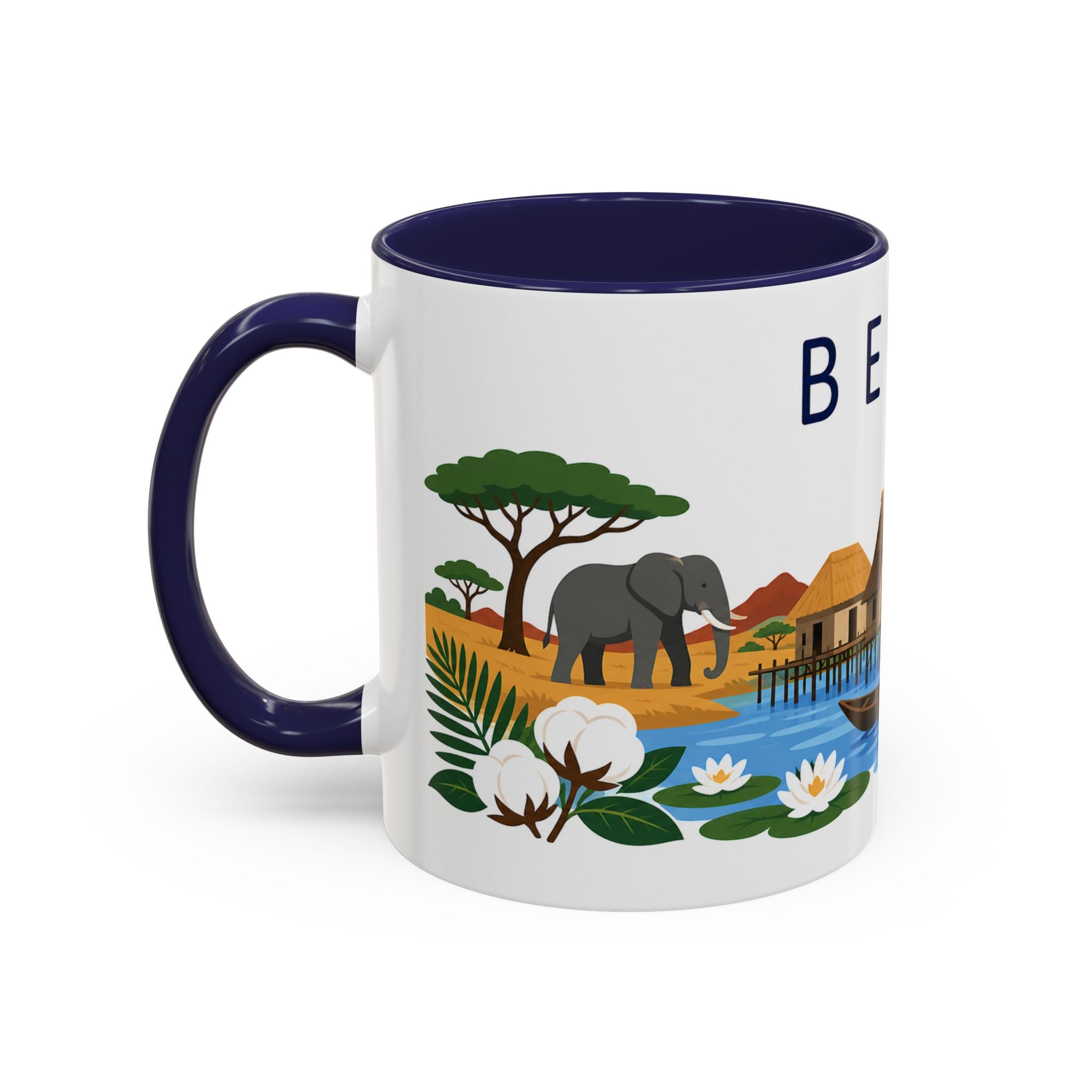 Benin Coffee Mug | Travel Souvenir Accent Mug | Country Gift Ceramic Cup 11oz 15oz