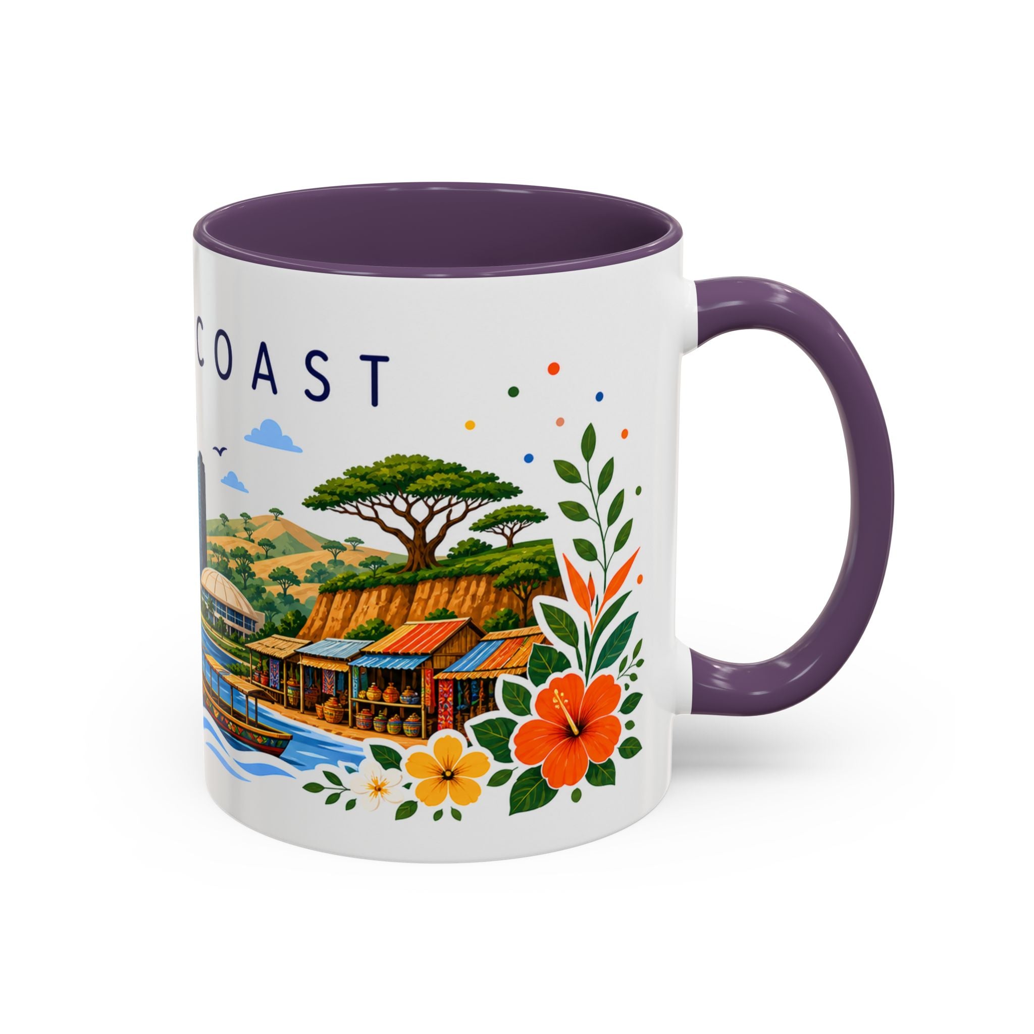 Ivory Coast Coffee Mug | Travel Souvenir Accent Mug | Place Gift Ceramic Cup 11oz 15oz