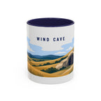 Wind Cave National Park Coffee Mug | Solid Color Block Park Souvenir | 11oz 15oz Accent Mug